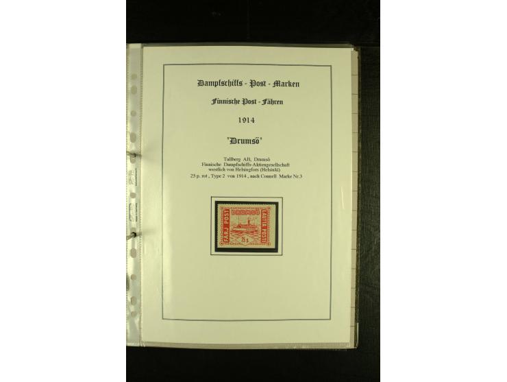 1867/1925, interessante Sammlung "Dampfschiff-Postmarken" mit ca. 140 losen Marken, dabei bessere Ausgaben (u.a. von der Borg