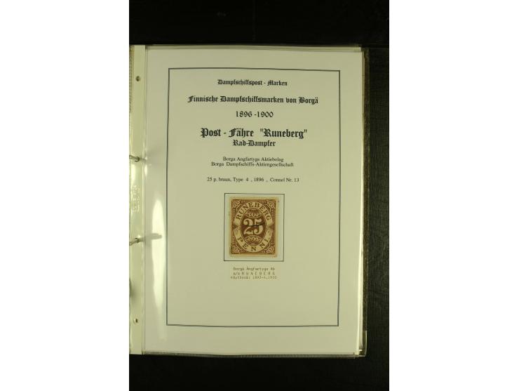 1867/1925, interessante Sammlung "Dampfschiff-Postmarken" mit ca. 140 losen Marken, dabei bessere Ausgaben (u.a. von der Borg