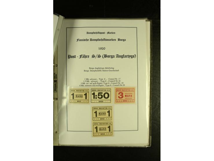 1867/1925, interessante Sammlung "Dampfschiff-Postmarken" mit ca. 140 losen Marken, dabei bessere Ausgaben (u.a. von der Borg
