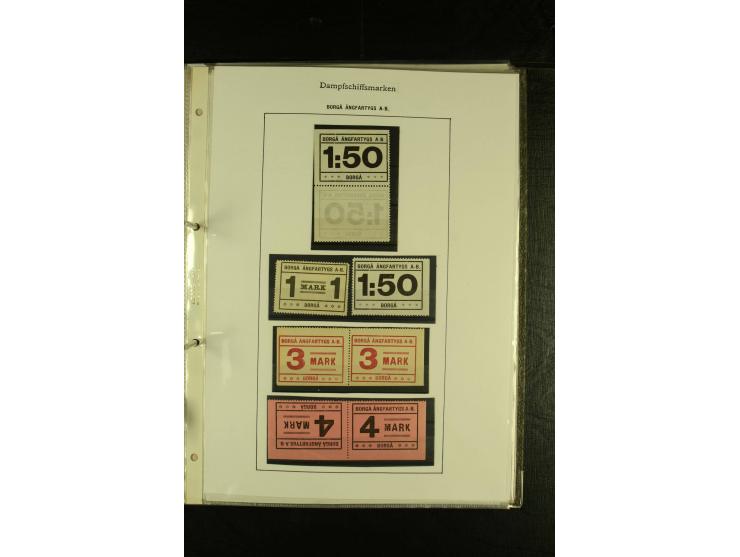 1867/1925, interessante Sammlung "Dampfschiff-Postmarken" mit ca. 140 losen Marken, dabei bessere Ausgaben (u.a. von der Borg