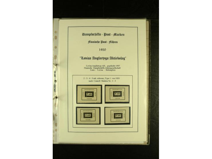 1867/1925, interessante Sammlung "Dampfschiff-Postmarken" mit ca. 140 losen Marken, dabei bessere Ausgaben (u.a. von der Borg