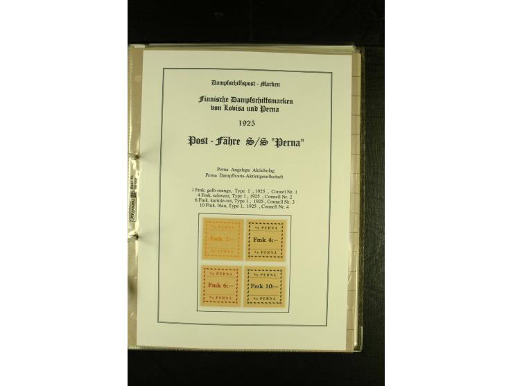 1867/1925, interessante Sammlung "Dampfschiff-Postmarken" mit ca. 140 losen Marken, dabei bessere Ausgaben (u.a. von der Borg