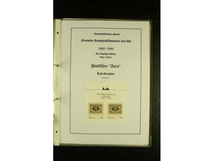 1867/1925, interessante Sammlung "Dampfschiff-Postmarken" mit ca. 140 losen Marken, dabei bessere Ausgaben (u.a. von der Borg