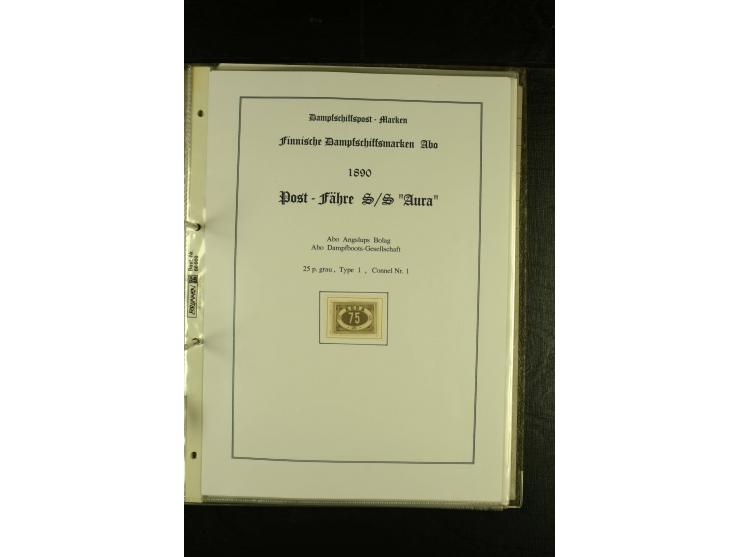 1867/1925, interessante Sammlung "Dampfschiff-Postmarken" mit ca. 140 losen Marken, dabei bessere Ausgaben (u.a. von der Borg