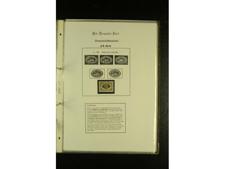 1867/1925, interessante Sammlung "Dampfschiff-Postmarken" mit ca. 140 losen Marken, dabei bessere Ausgaben (u.a. von der Borg