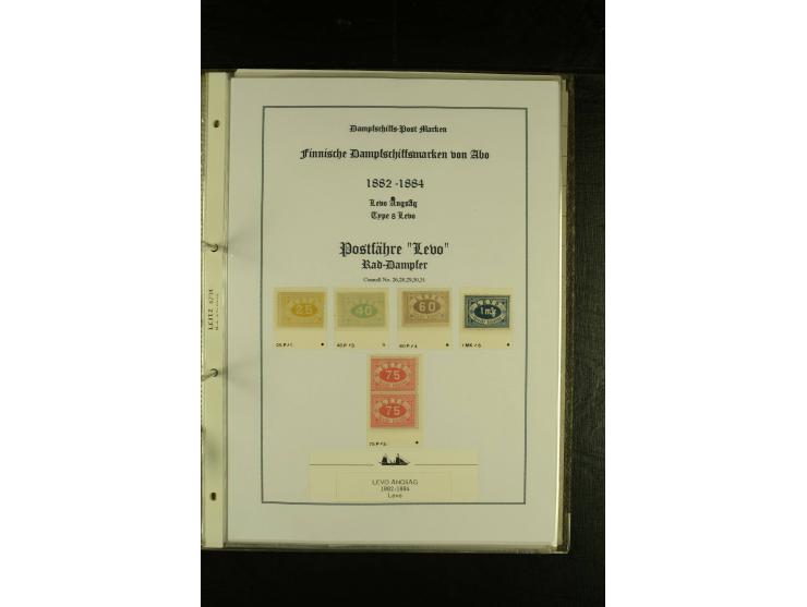 1867/1925, interessante Sammlung "Dampfschiff-Postmarken" mit ca. 140 losen Marken, dabei bessere Ausgaben (u.a. von der Borg