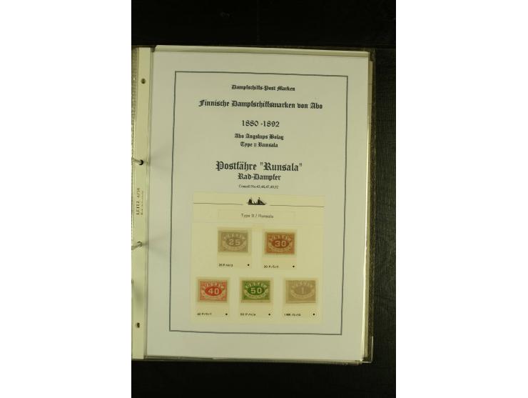 1867/1925, interessante Sammlung "Dampfschiff-Postmarken" mit ca. 140 losen Marken, dabei bessere Ausgaben (u.a. von der Borg
