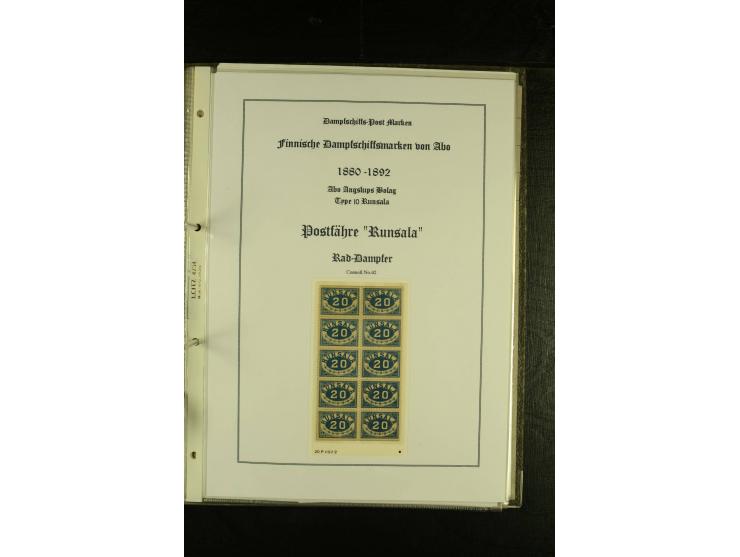 1867/1925, interessante Sammlung "Dampfschiff-Postmarken" mit ca. 140 losen Marken, dabei bessere Ausgaben (u.a. von der Borg