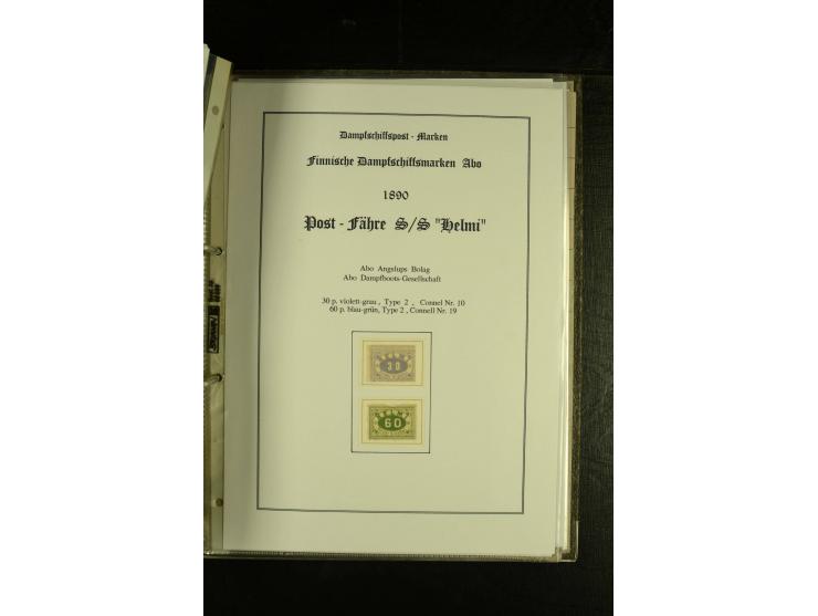 1867/1925, interessante Sammlung "Dampfschiff-Postmarken" mit ca. 140 losen Marken, dabei bessere Ausgaben (u.a. von der Borg