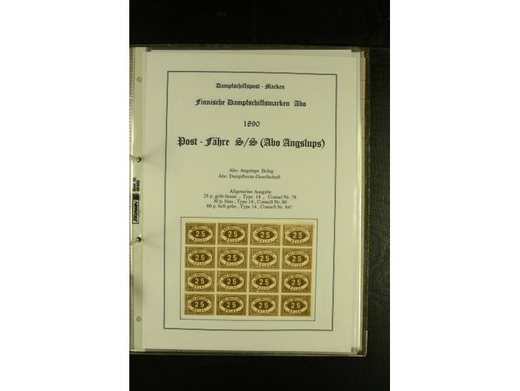 1867/1925, interessante Sammlung "Dampfschiff-Postmarken" mit ca. 140 losen Marken, dabei bessere Ausgaben (u.a. von der Borg
