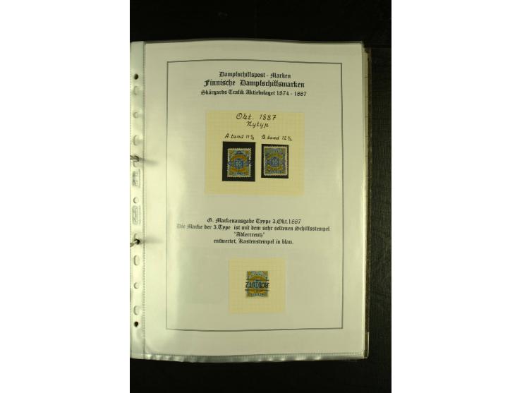 1867/1925, interessante Sammlung "Dampfschiff-Postmarken" mit ca. 140 losen Marken, dabei bessere Ausgaben (u.a. von der Borg