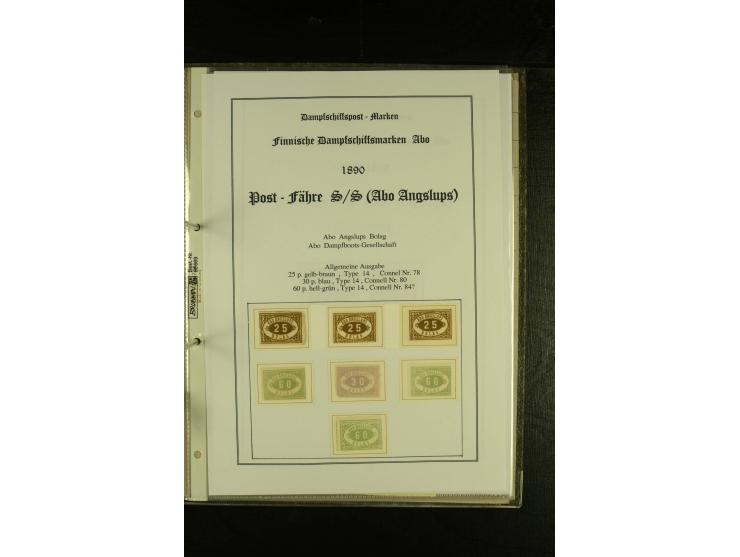 1867/1925, interessante Sammlung "Dampfschiff-Postmarken" mit ca. 140 losen Marken, dabei bessere Ausgaben (u.a. von der Borg
