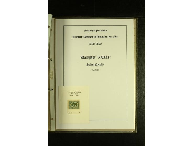 1867/1925, interessante Sammlung "Dampfschiff-Postmarken" mit ca. 140 losen Marken, dabei bessere Ausgaben (u.a. von der Borg