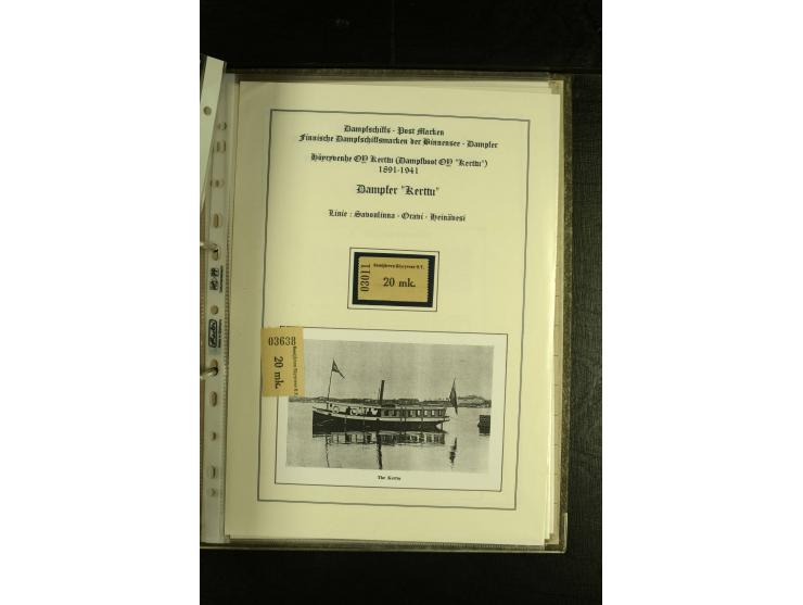 1867/1925, interessante Sammlung "Dampfschiff-Postmarken" mit ca. 140 losen Marken, dabei bessere Ausgaben (u.a. von der Borg