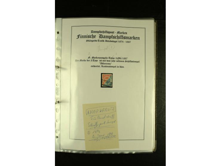 1867/1925, interessante Sammlung "Dampfschiff-Postmarken" mit ca. 140 losen Marken, dabei bessere Ausgaben (u.a. von der Borg
