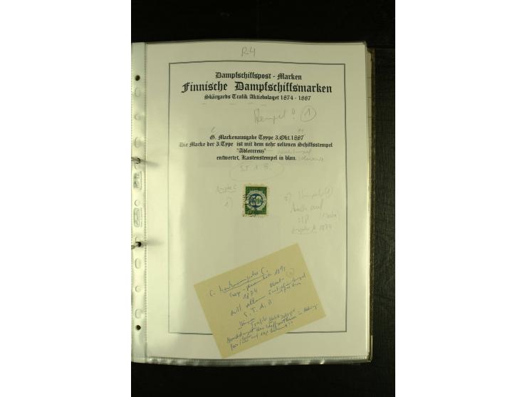 1867/1925, interessante Sammlung "Dampfschiff-Postmarken" mit ca. 140 losen Marken, dabei bessere Ausgaben (u.a. von der Borg