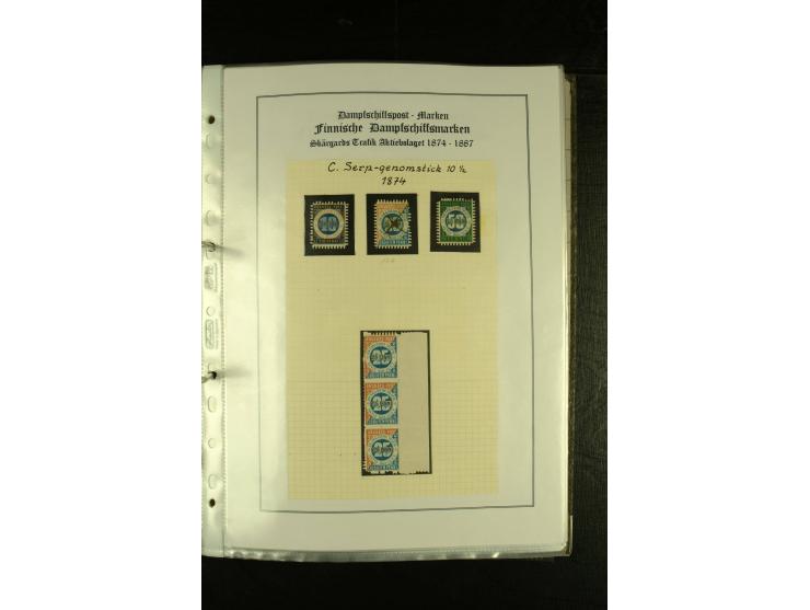 1867/1925, interessante Sammlung "Dampfschiff-Postmarken" mit ca. 140 losen Marken, dabei bessere Ausgaben (u.a. von der Borg