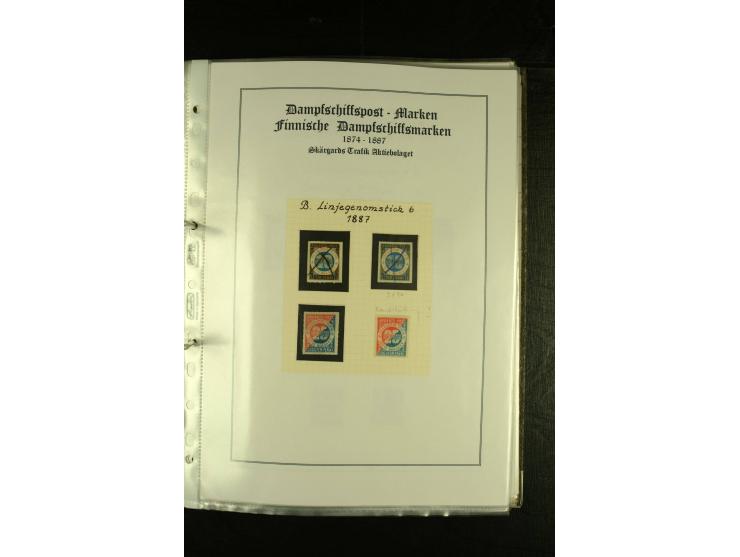 1867/1925, interessante Sammlung "Dampfschiff-Postmarken" mit ca. 140 losen Marken, dabei bessere Ausgaben (u.a. von der Borg