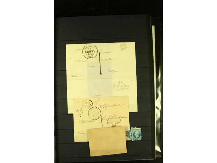 1849/72, gestempelte Sammlung mit u.a. Mi.-Nr. 7 (2 in Nuancen), viele interessante Briefe und Karten mit u.a. Mi.-Nr. 7 auf 