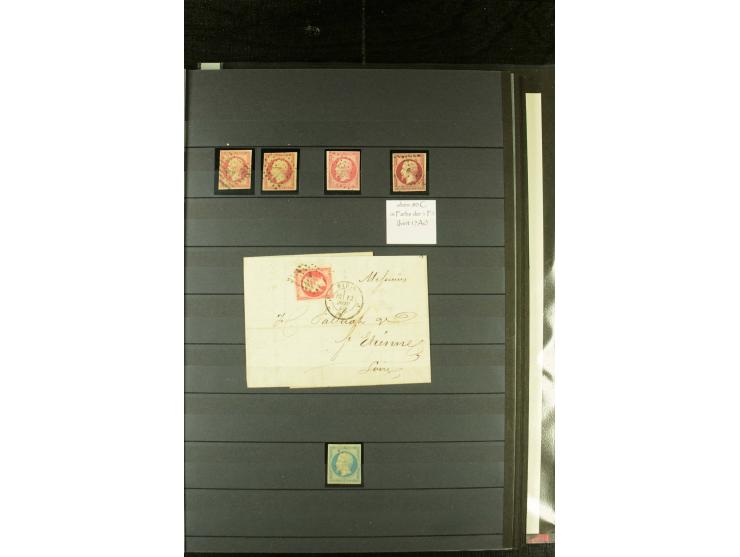 1849/72, gestempelte Sammlung mit u.a. Mi.-Nr. 7 (2 in Nuancen), viele interessante Briefe und Karten mit u.a. Mi.-Nr. 7 auf 