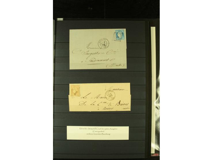 1849/72, gestempelte Sammlung mit u.a. Mi.-Nr. 7 (2 in Nuancen), viele interessante Briefe und Karten mit u.a. Mi.-Nr. 7 auf 