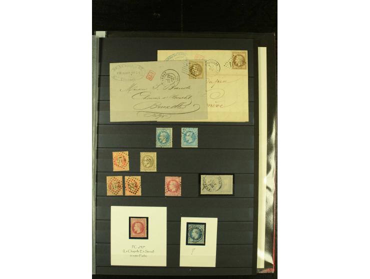 1849/72, gestempelte Sammlung mit u.a. Mi.-Nr. 7 (2 in Nuancen), viele interessante Briefe und Karten mit u.a. Mi.-Nr. 7 auf 