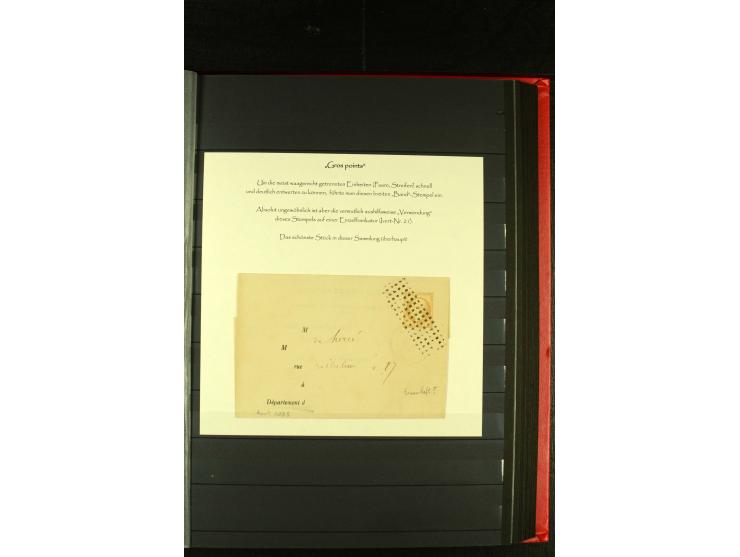 1849/72, gestempelte Sammlung mit u.a. Mi.-Nr. 7 (2 in Nuancen), viele interessante Briefe und Karten mit u.a. Mi.-Nr. 7 auf 