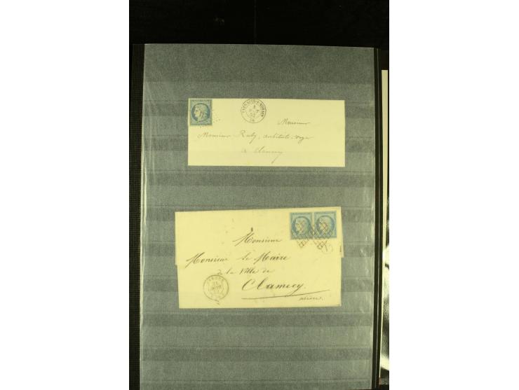 1849/72, gestempelte Sammlung mit u.a. Mi.-Nr. 7 (2 in Nuancen), viele interessante Briefe und Karten mit u.a. Mi.-Nr. 7 auf 
