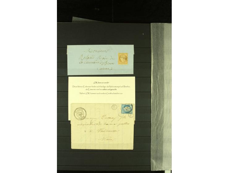 1849/72, gestempelte Sammlung mit u.a. Mi.-Nr. 7 (2 in Nuancen), viele interessante Briefe und Karten mit u.a. Mi.-Nr. 7 auf 
