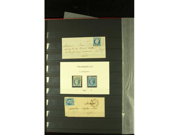 1849/72, gestempelte Sammlung mit u.a. Mi.-Nr. 7 (2 in Nuancen), viele interessante Briefe und Karten mit u.a. Mi.-Nr. 7 auf 