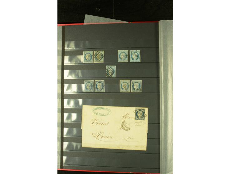1849/72, gestempelte Sammlung mit u.a. Mi.-Nr. 7 (2 in Nuancen), viele interessante Briefe und Karten mit u.a. Mi.-Nr. 7 auf 