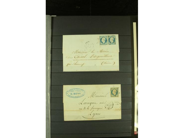 1849/72, gestempelte Sammlung mit u.a. Mi.-Nr. 7 (2 in Nuancen), viele interessante Briefe und Karten mit u.a. Mi.-Nr. 7 auf 