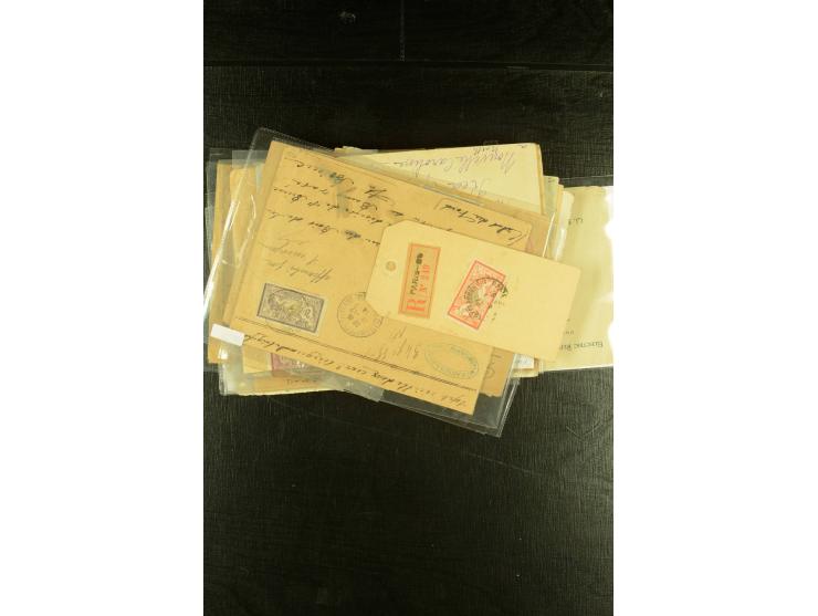 1901/1931, Partie mit über 40 Briefen mit Frankaturen der "Merson"-Ausgabe, dabei Einzelfrankaturen, viele R-Briefe, Portostu