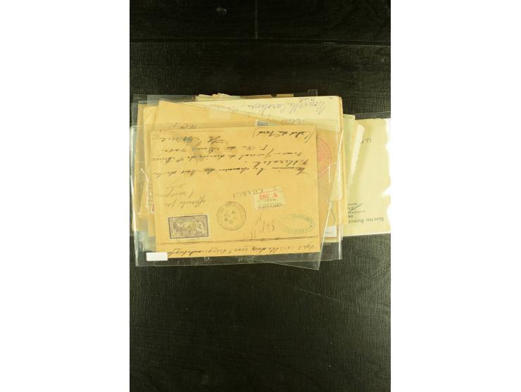1901/1931, Partie mit über 40 Briefen mit Frankaturen der "Merson"-Ausgabe, dabei Einzelfrankaturen, viele R-Briefe, Portostu