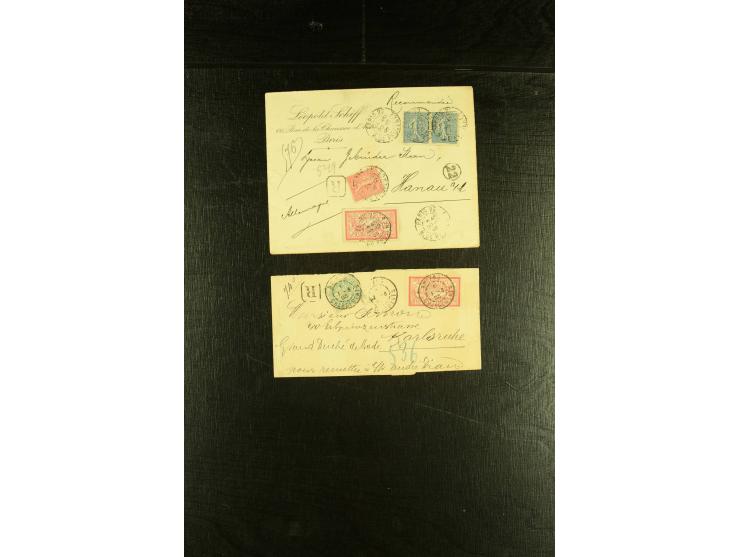 1901/1931, Partie mit über 40 Briefen mit Frankaturen der "Merson"-Ausgabe, dabei Einzelfrankaturen, viele R-Briefe, Portostu