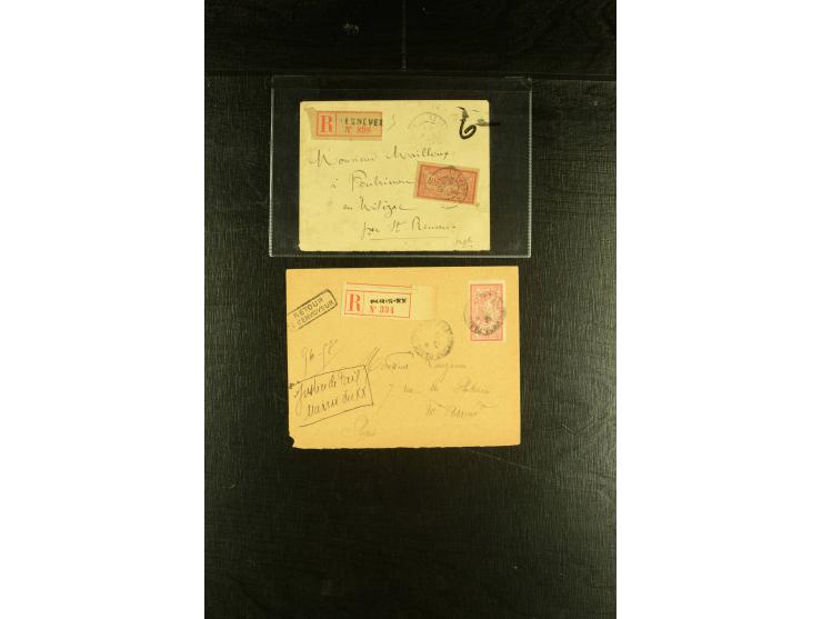 1901/1931, Partie mit über 40 Briefen mit Frankaturen der "Merson"-Ausgabe, dabei Einzelfrankaturen, viele R-Briefe, Portostu