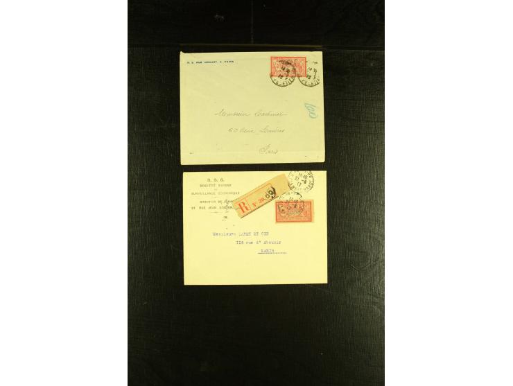 1901/1931, Partie mit über 40 Briefen mit Frankaturen der "Merson"-Ausgabe, dabei Einzelfrankaturen, viele R-Briefe, Portostu