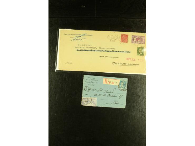 1901/1931, Partie mit über 40 Briefen mit Frankaturen der "Merson"-Ausgabe, dabei Einzelfrankaturen, viele R-Briefe, Portostu
