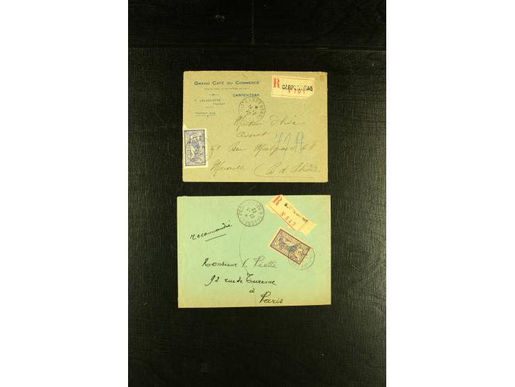 1901/1931, Partie mit über 40 Briefen mit Frankaturen der "Merson"-Ausgabe, dabei Einzelfrankaturen, viele R-Briefe, Portostu
