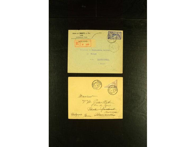 1901/1931, Partie mit über 40 Briefen mit Frankaturen der "Merson"-Ausgabe, dabei Einzelfrankaturen, viele R-Briefe, Portostu