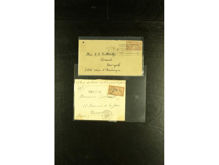 1901/1931, Partie mit über 40 Briefen mit Frankaturen der "Merson"-Ausgabe, dabei Einzelfrankaturen, viele R-Briefe, Portostu