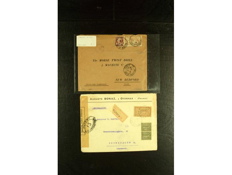 1901/1931, Partie mit über 40 Briefen mit Frankaturen der "Merson"-Ausgabe, dabei Einzelfrankaturen, viele R-Briefe, Portostu