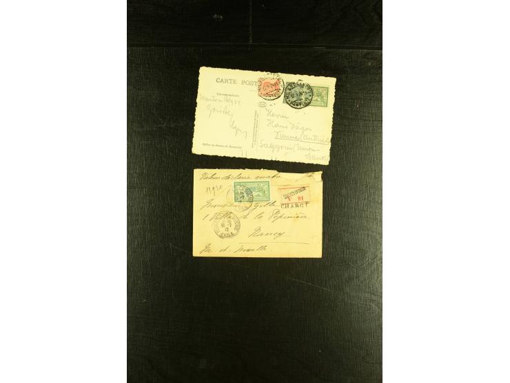 1901/1931, Partie mit über 40 Briefen mit Frankaturen der "Merson"-Ausgabe, dabei Einzelfrankaturen, viele R-Briefe, Portostu