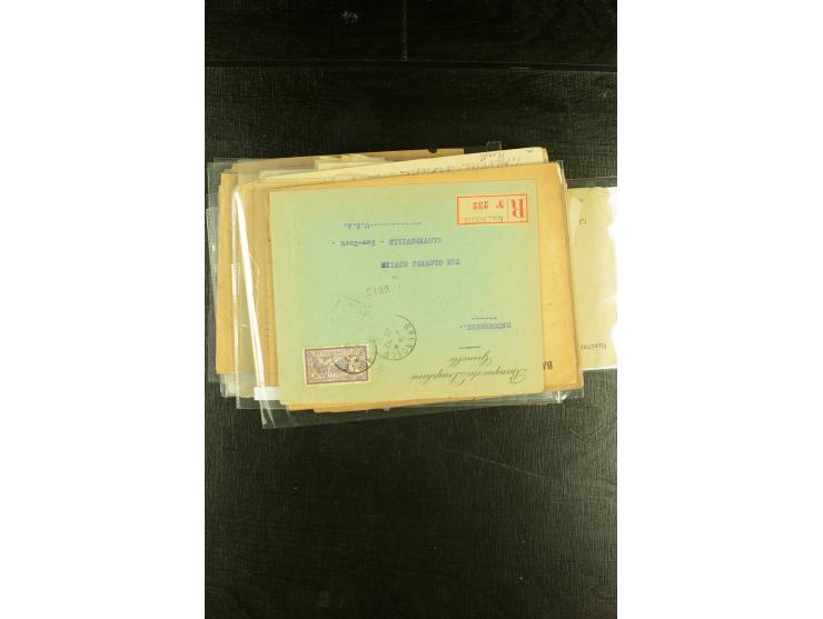 1901/1931, Partie mit über 40 Briefen mit Frankaturen der "Merson"-Ausgabe, dabei Einzelfrankaturen, viele R-Briefe, Portostu