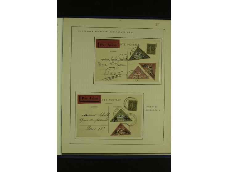 1922/38, Flugmeetings 16 Belege mit Flugereignismarken, teils kpl. Serien, gezähnt, geschnitten, mit Aufdrucken etc.