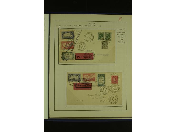 1922/38, Flugmeetings 16 Belege mit Flugereignismarken, teils kpl. Serien, gezähnt, geschnitten, mit Aufdrucken etc.