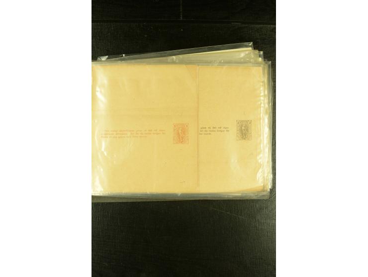 1894/2002, etwa 100 ungebrauchte und gebrauchte Ganzsachen, dabei bessere und diverse frühe Stücke mit Zufrankaturen