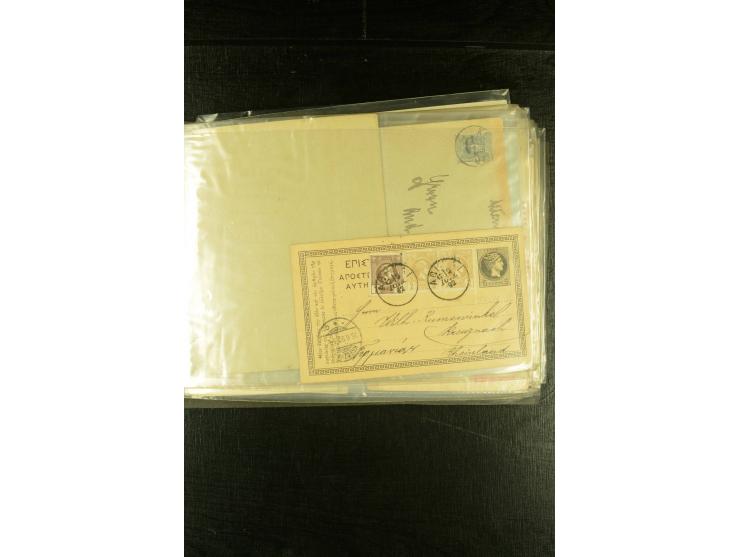 1894/2002, etwa 100 ungebrauchte und gebrauchte Ganzsachen, dabei bessere und diverse frühe Stücke mit Zufrankaturen