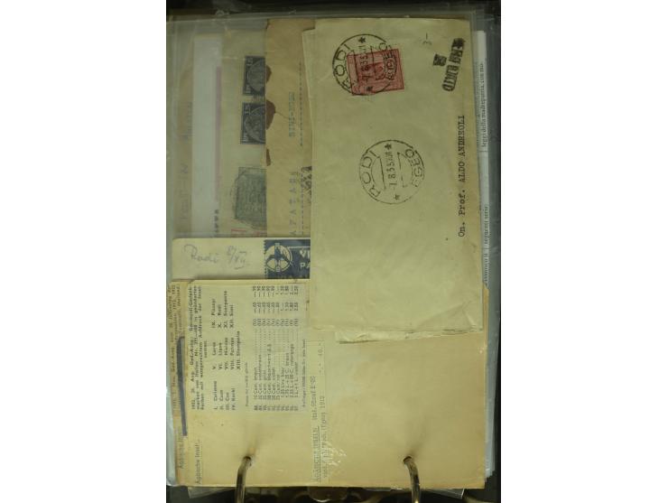 NEBENGEBIETE: 1870/1960 (ca.), Partie Briefe, Karten und Ganzsachen, dabei Auslandspostämter (u.a. R-Brief von Janina), Fiume