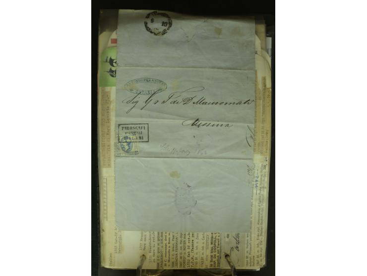 NEBENGEBIETE: 1870/1960 (ca.), Partie Briefe, Karten und Ganzsachen, dabei Auslandspostämter (u.a. R-Brief von Janina), Fiume